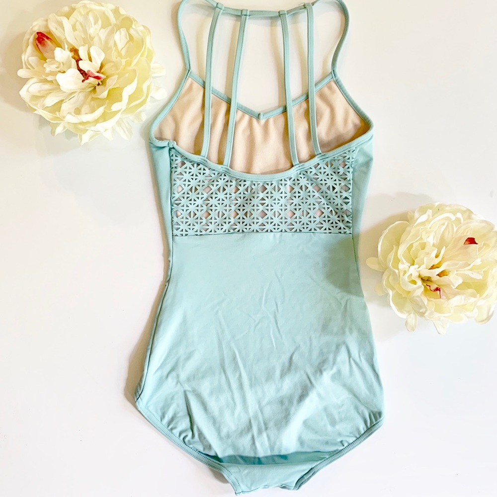 Exclusive Capezio Diamond Mock Halter Leotard - Picture 3 of 8